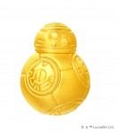 《星球大戰 : 原力覺醒》BB-8足金工藝精品串飾/吊墜 售價：約HK$1,100起 中央型號：8854